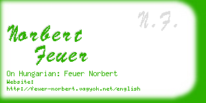 norbert feuer business card